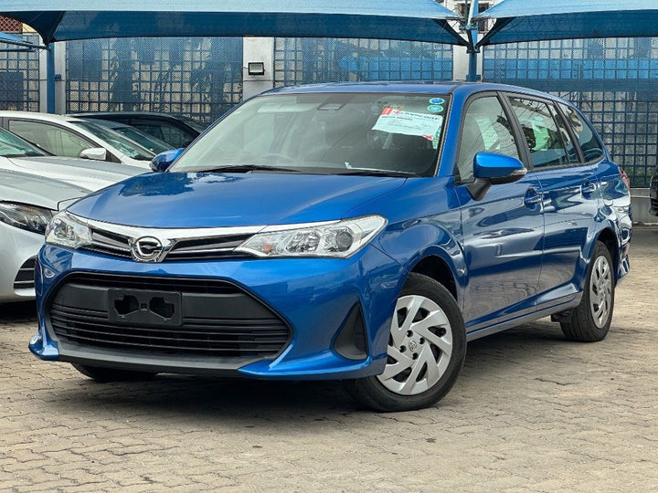 2019 Toyota Fielder in blue, photo 1 of 11, for sale in Kenya (Ref T19-84683)
