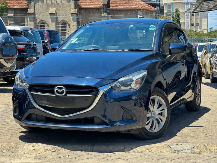 2019 Mazda Demio in blue, photo 1 of 12, for sale in Kenya (Ref M19-28740)