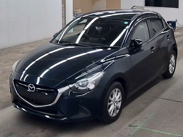 2019 Mazda Demio in navy blue, photo 1 of 3, for sale in Kenya (Ref M19-11457)
