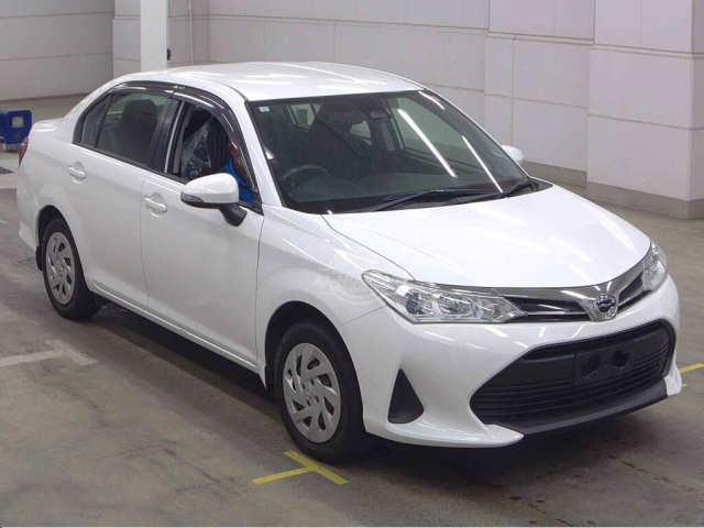 2019 Toyota Axio in white, photo 1 of 4, for sale in Kenya (Ref T19-71221)