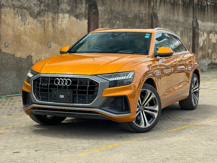 2019 Audi Q8 in orange, photo 1 of 13, for sale in Kenya (Ref A19-04515)