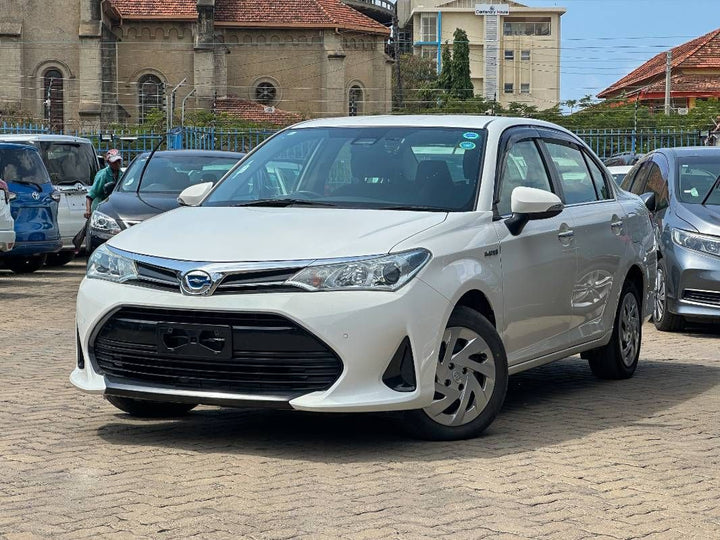 2019 Toyota Axio in white, photo 1 of 12, for sale in Kenya (Ref T19-20448)