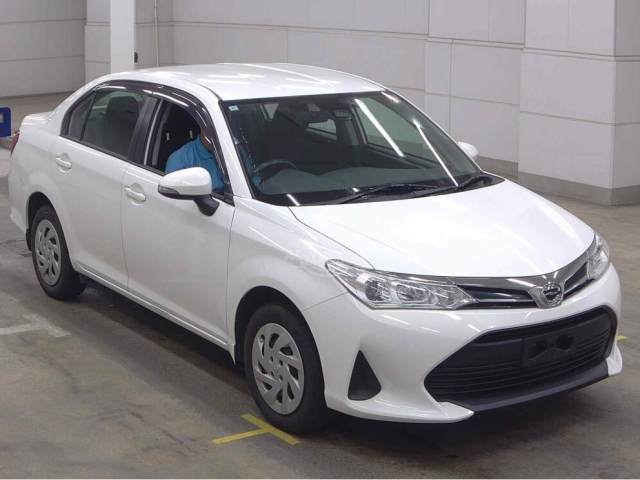 2019 Toyota Axio in white, photo 1 of 4, for sale in Kenya (Ref T19-70933)