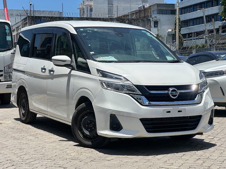 2019 Nissan Serena in white, photo 1 of 13, for sale in Kenya (Ref N19-11760)