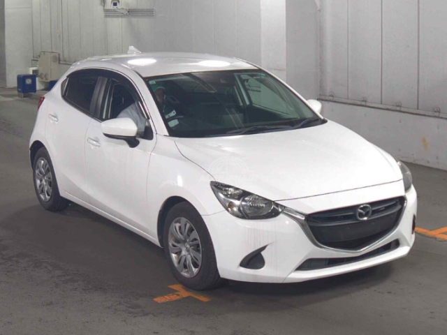 2019 Mazda Demio in white, photo 1 of 4, for sale in Kenya (Ref M19-28599)