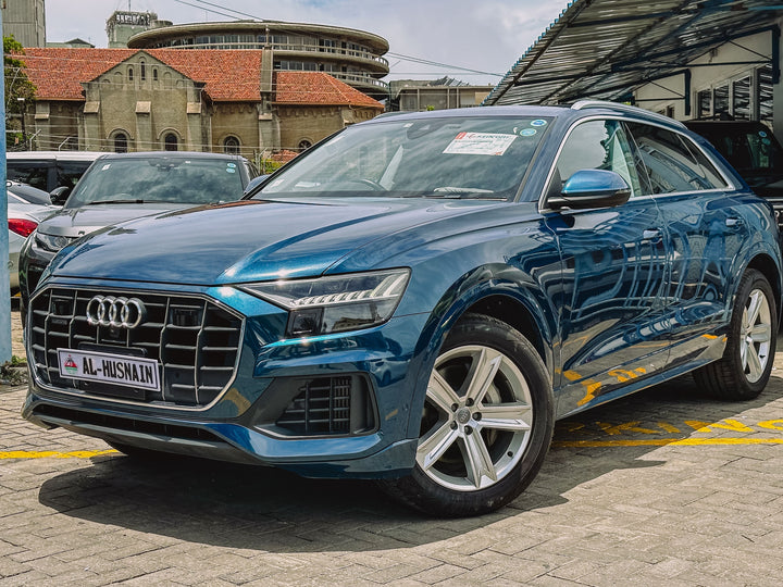 2019 Audi Q8 in blue, photo 1 of 11, for sale in Kenya (Ref A19-06933)